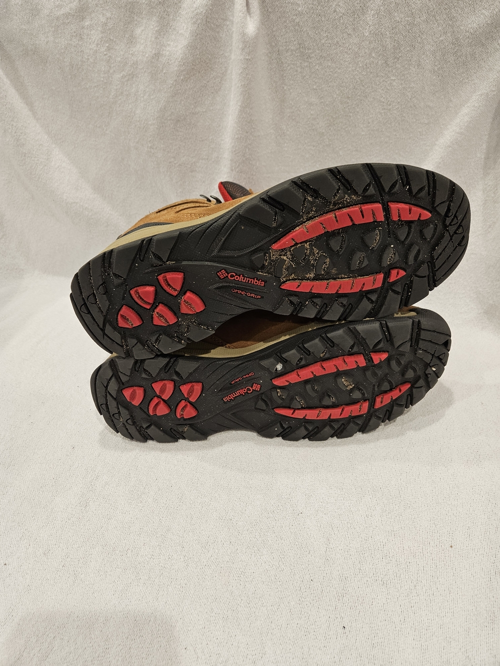 Columbia Brown Suede Hiking Booties with Red Lining - Picture 9 of 9